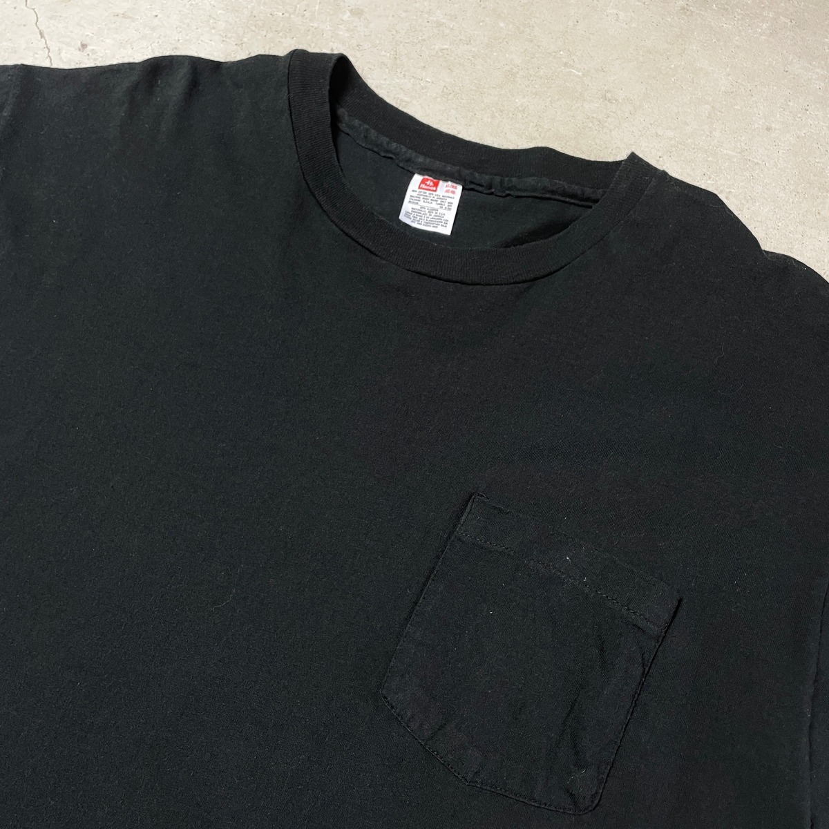 90年代 Hanes ヘインズ シングルステッチ 無地 ポケットTシャツ 
