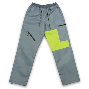 T.C.R WATERPROOF VENTURE PANTS - GRAY / YELLOW GREEN