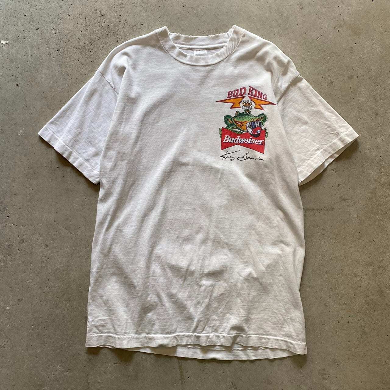 90s バドワイザー　Budweiser Tシャツ　M　カエル　黒　ヴィンテージ