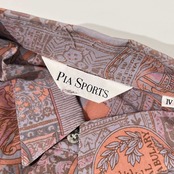 PIA SPORTS ピアスポーツ 総柄 レーヨン 長袖シャツ 柄シャツ 4/マルチ メンズ ビンテージ