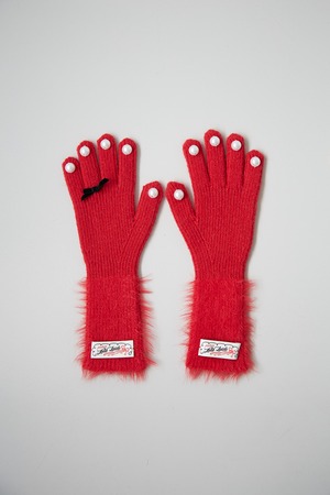 [JOLIE LAIDE] Pearl nail gloves (Red) 正規品 韓国ブランド 韓国通販 韓国代行 韓国ファッション jolielaide Vintage Lover Club 日本 店舗