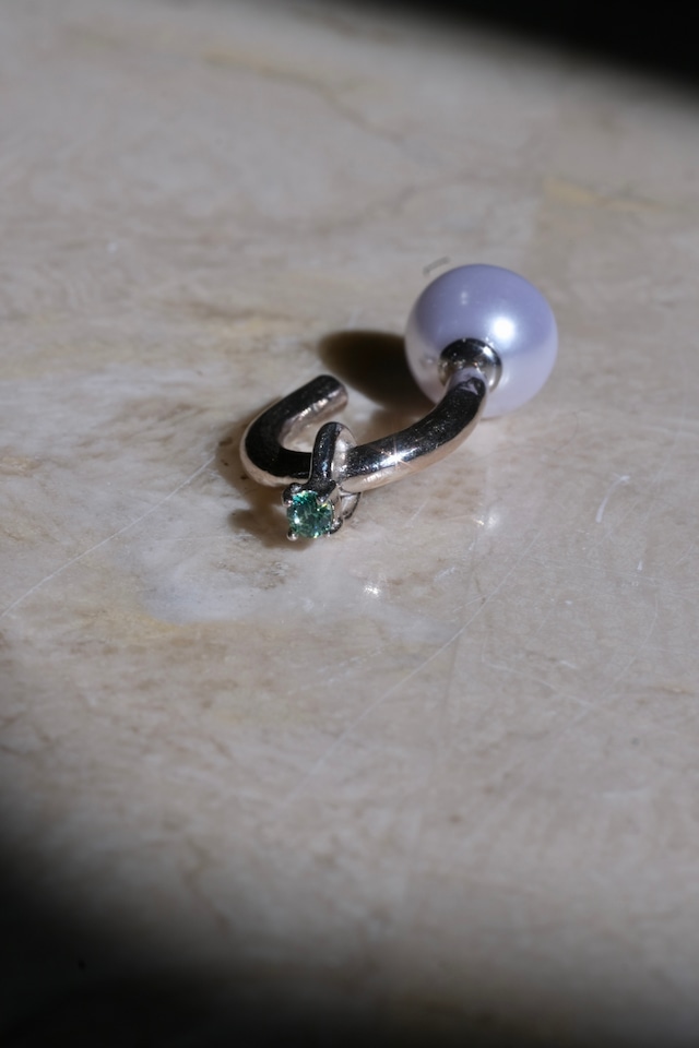 【MAISON D'PULSE】simple piece artificial diamond - green