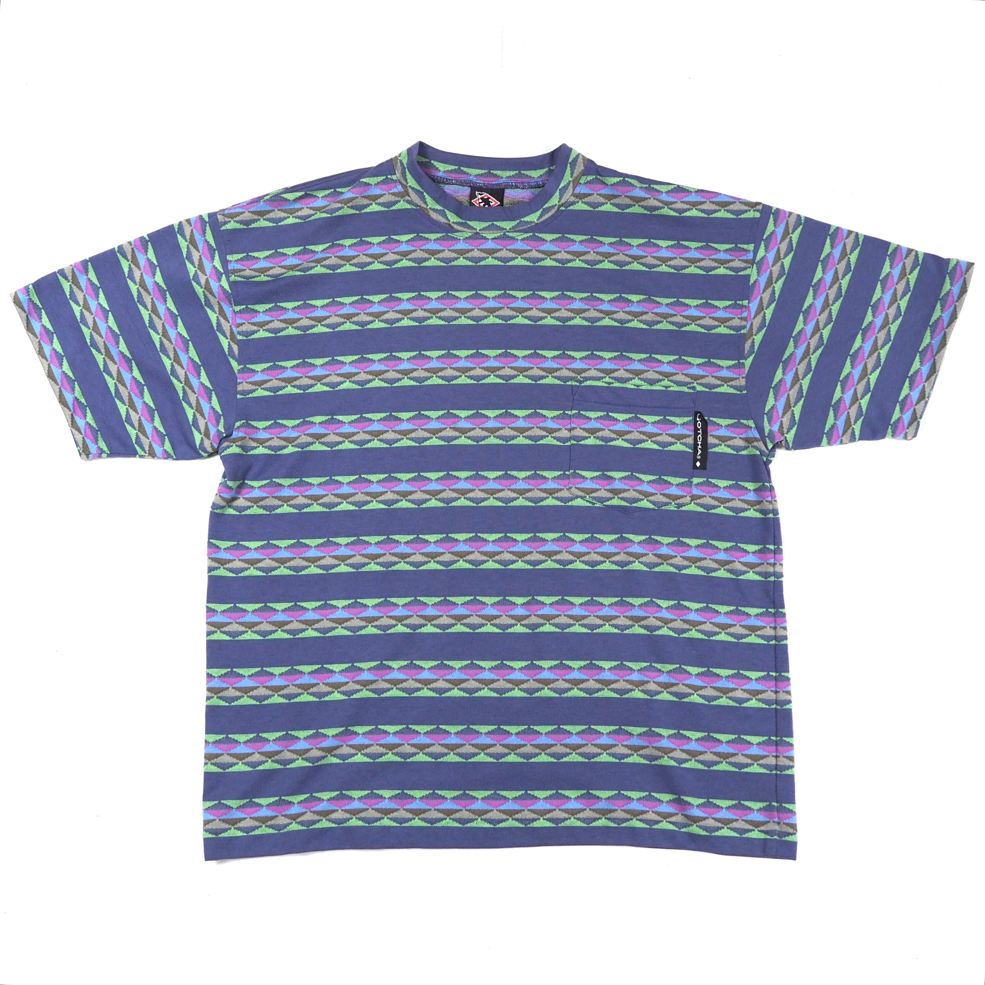 GOTCHA jacquard wide t-shirt border XL / USA
