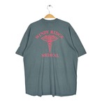 80s ミリタリー 医療チーム ヘンリーネック カナダ製 ヴィンテージ Tシャツ ダークグリーン シングルステッチ WINDY RIDGE MEDICAL サイズXL BZ0660