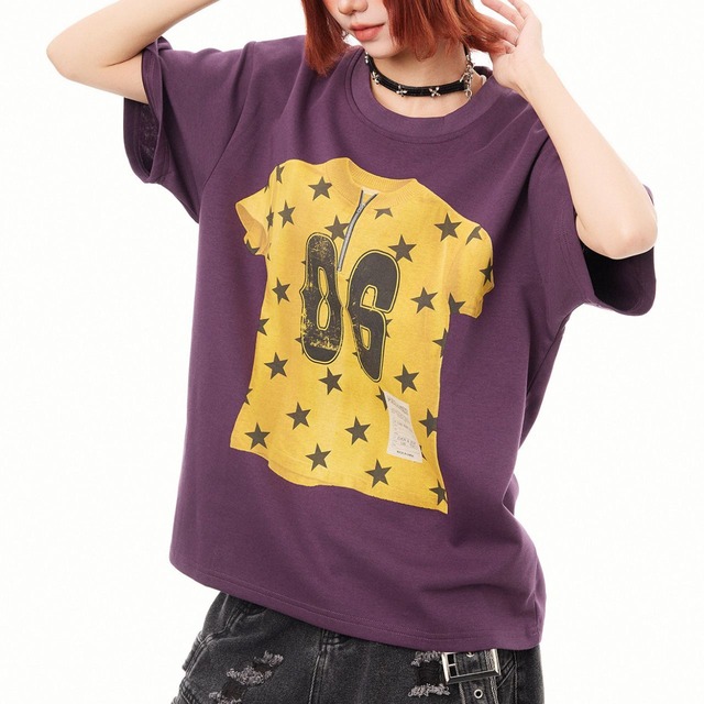 スポーツミックストップスグラフィックTシャツ 3col R02435