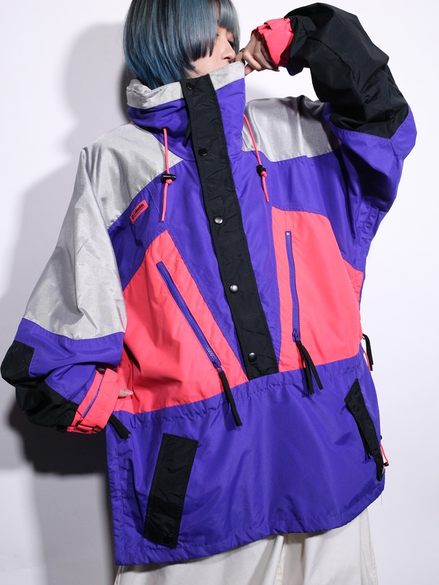 "Colombia" psychedelic coloring anorak parka