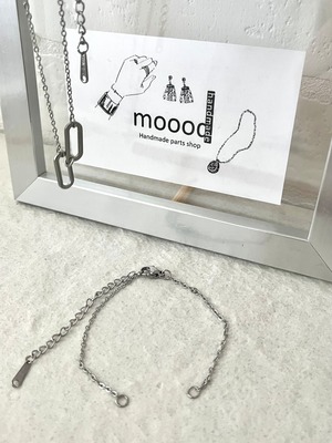 【2個】ブレスレットチェーン/ステンレス鋼/金具/基礎パーツ