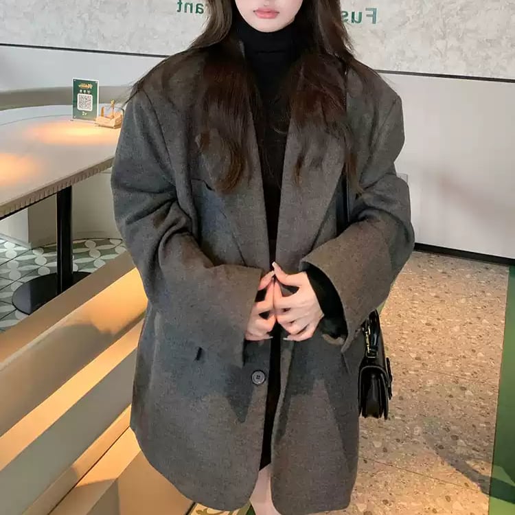 Single breasted jacket coat 00227