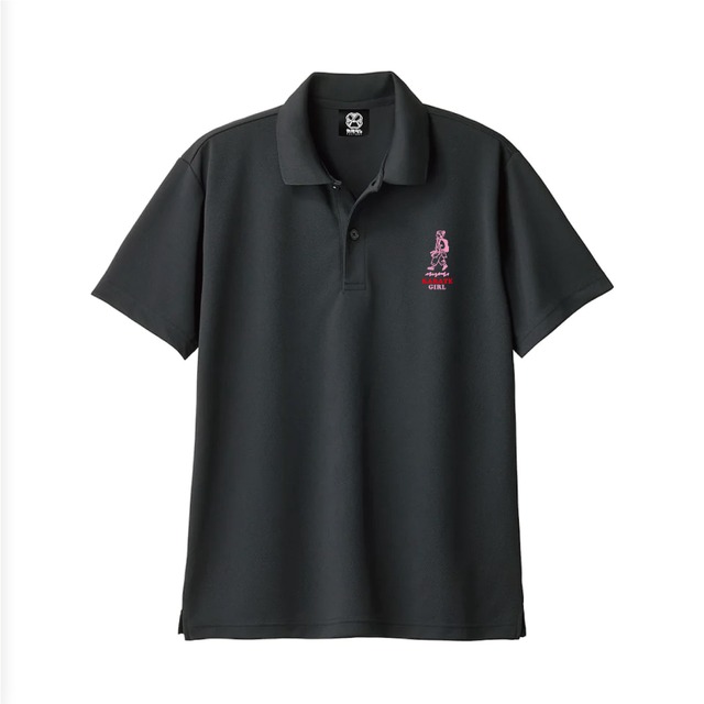 POLOSHIRT KARATEGIRL / BLACK　GRPO-BK