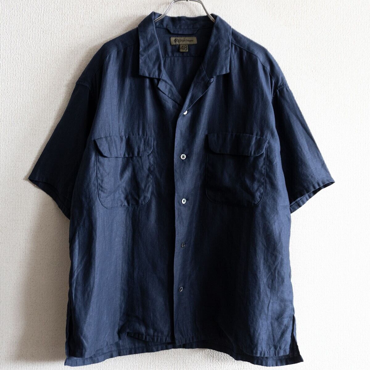 【ビッグサイズ54】NIGEL CABOURN 【OPEN COLLAR SHIRT RAYON SULFUR DYE】 ネイビー レーヨン オープンカラー シャツ ナイジェルケーボン 26070451 美品】NIGEL CABOURN 【OPEN COLLAR SHIRT LINEN TWILL】48 ネイビー