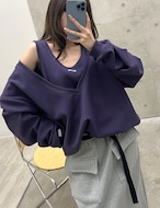 【新作5%OFF・3日間】★裏起毛★Buckle Sweat Skirt_2colors