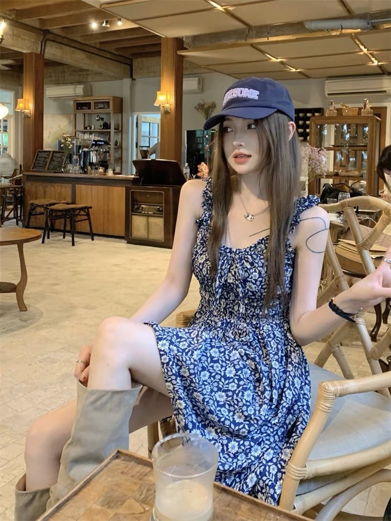 ノースリーブ 花柄ワンピース G104CON0005