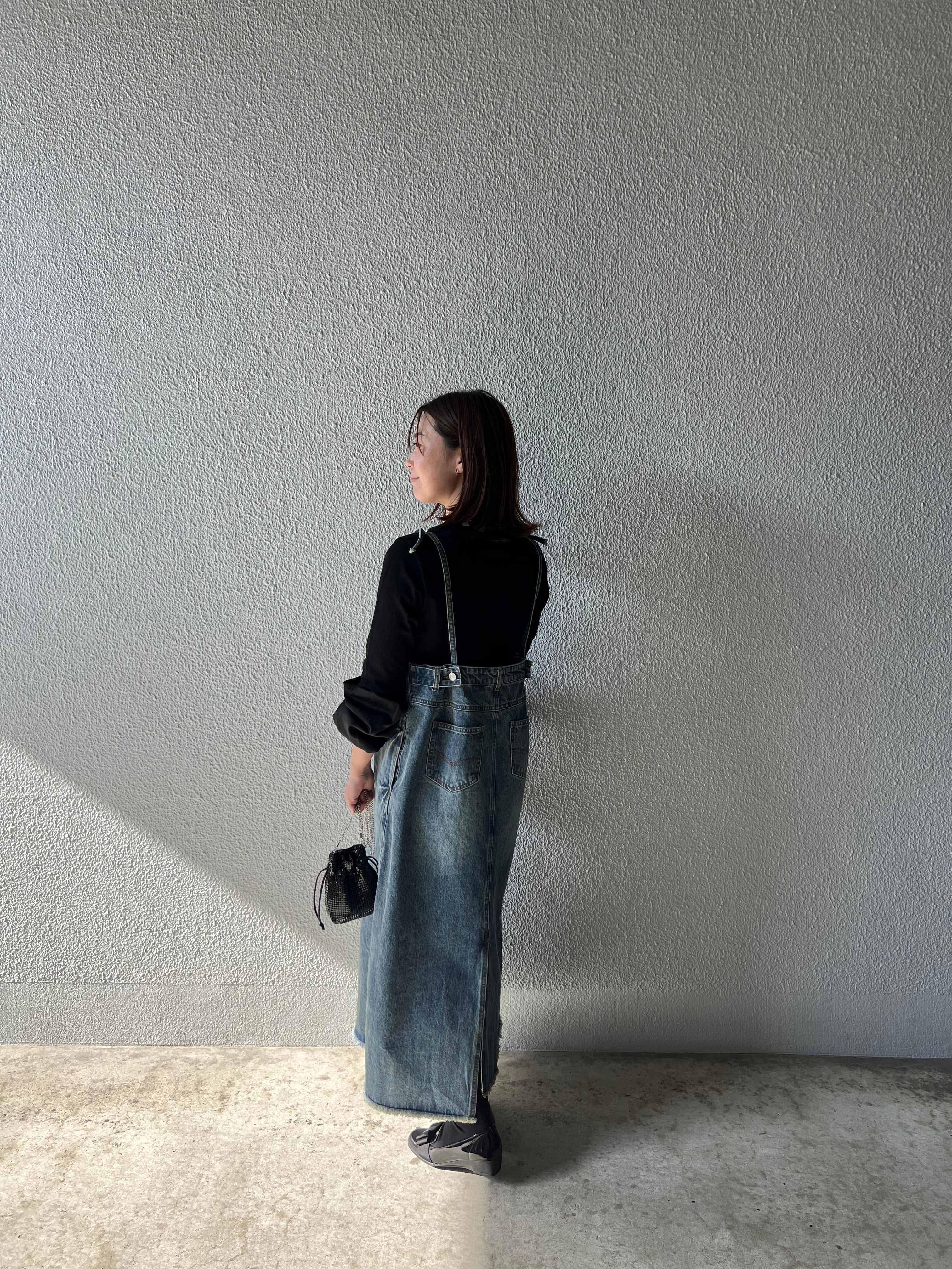 【SELECT】デニムサロペットスカート