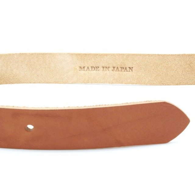 【栃木レザー バケッタ】本革ベルト 35mm幅　シンプルスクエア ギャリソン バックルベルト　｜日本製｜LOCAL WORKS