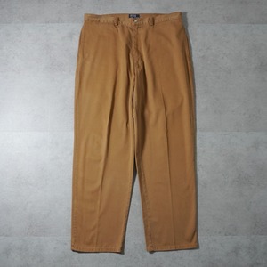 90s 初期型 USA製 Polo by Ralph Lauren POLO CHINO "No pleats" Tobacco Brown [W36L31相当] 古着