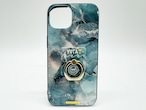 Alcohol Ink Art glass case(dark green)