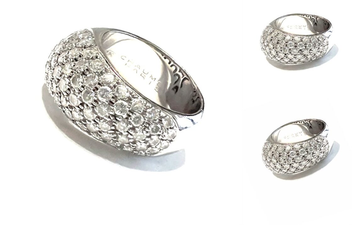 CHAUMET ショーメ 定価150万 K18 WG ヴェニス リング パヴェ 