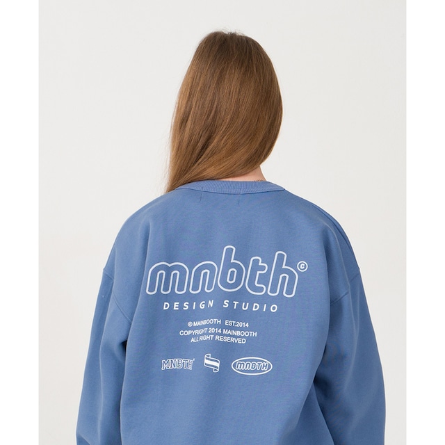 [MAINBOOTH] MNBTH Sweatshirt(BLUE) 正規品 韓国 ブランド トレーナー