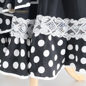 フラメンコ 衣装 prima boutique プリマブティック ファルダ スカート ブラック系 ホワイト系 黒 白 ボランテ フリル 水玉 ドット ダンス パーティ 発表会 レディース 舞台衣装 ステージ衣装 発表会衣装 ダンス衣装