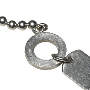 GUCCI silver ball chain toggle bracelet with " crest " charm