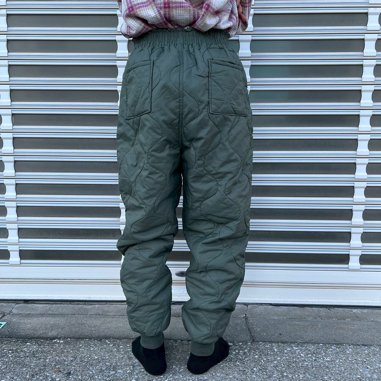 00s 米軍 実物 CWU-9/P ナイロン キルティング ライナーパンツ L