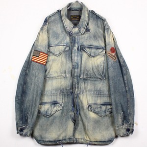 【Caka act2】"Polo Ralph Lauren" M-43 Type Vintage Denim Field Jacket