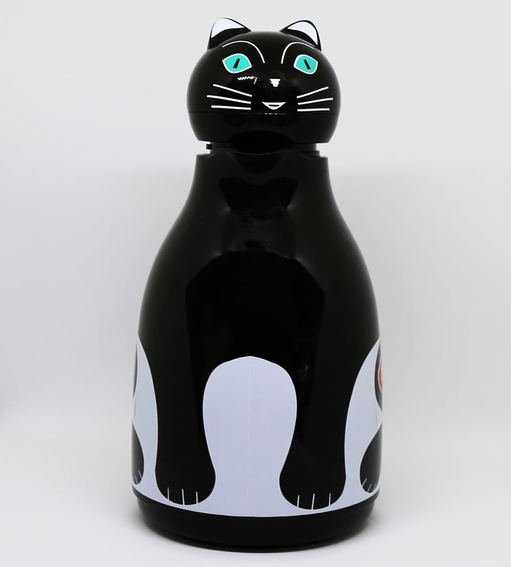 猫卓上魔法瓶(ヘリオスサーモキャット)ブラック | マスノヤ衣料品店