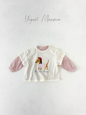 【取寄/韓国直送】Yogurt Mansion ボンジュールTシャツ｜秋服｜韓国子供服｜26/AT