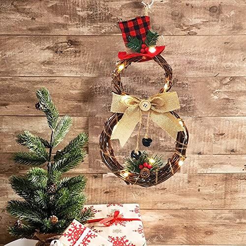 クリスマスリース 可愛い 壁飾り オーナメント飾り付き 玄関リース