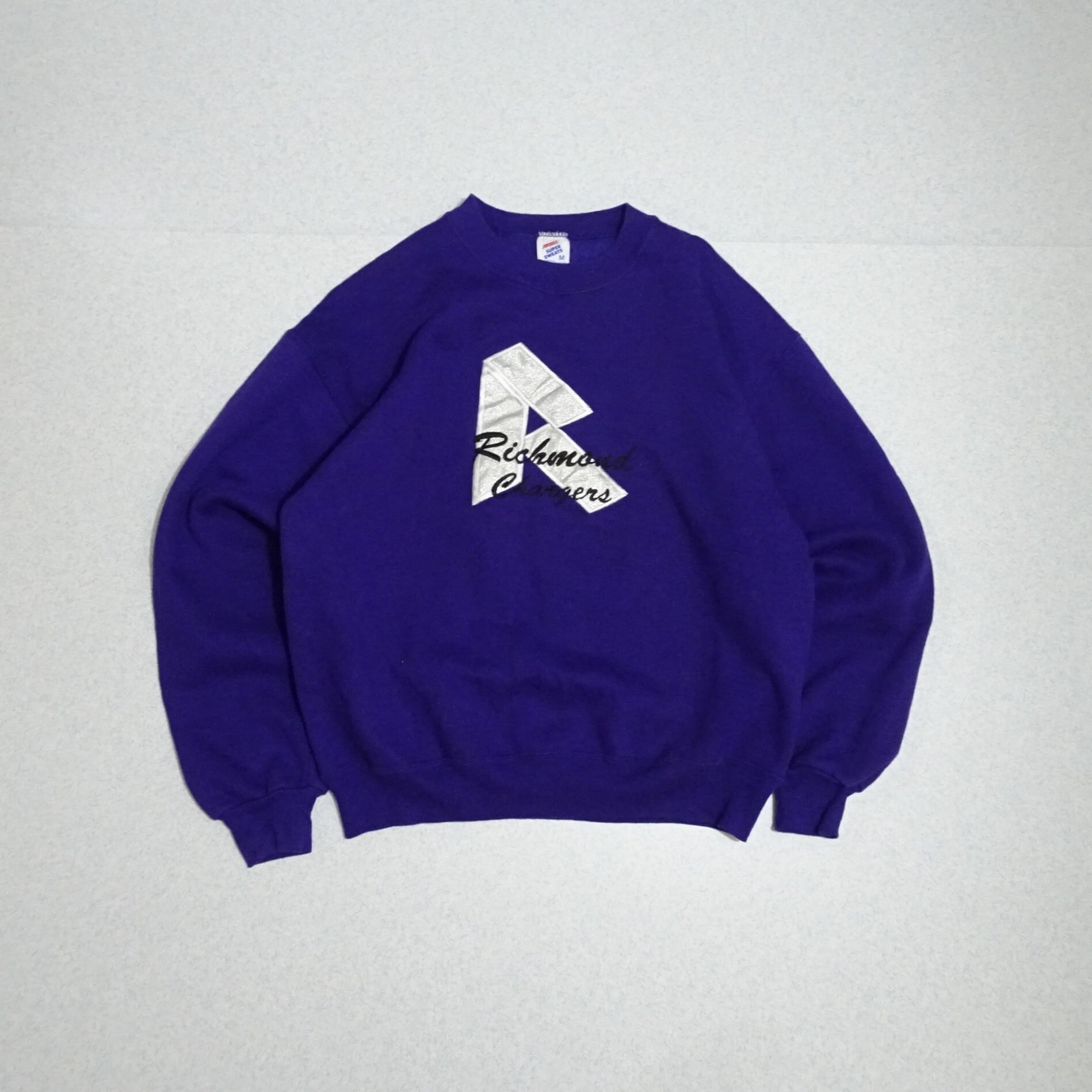 90s USA製 OLD GAP ロゴ刺繍 スウェット XL 茄子紺 テック 90s USA製 GAP ギャップ フリーススウェット オールド 紺タグ 希少 90