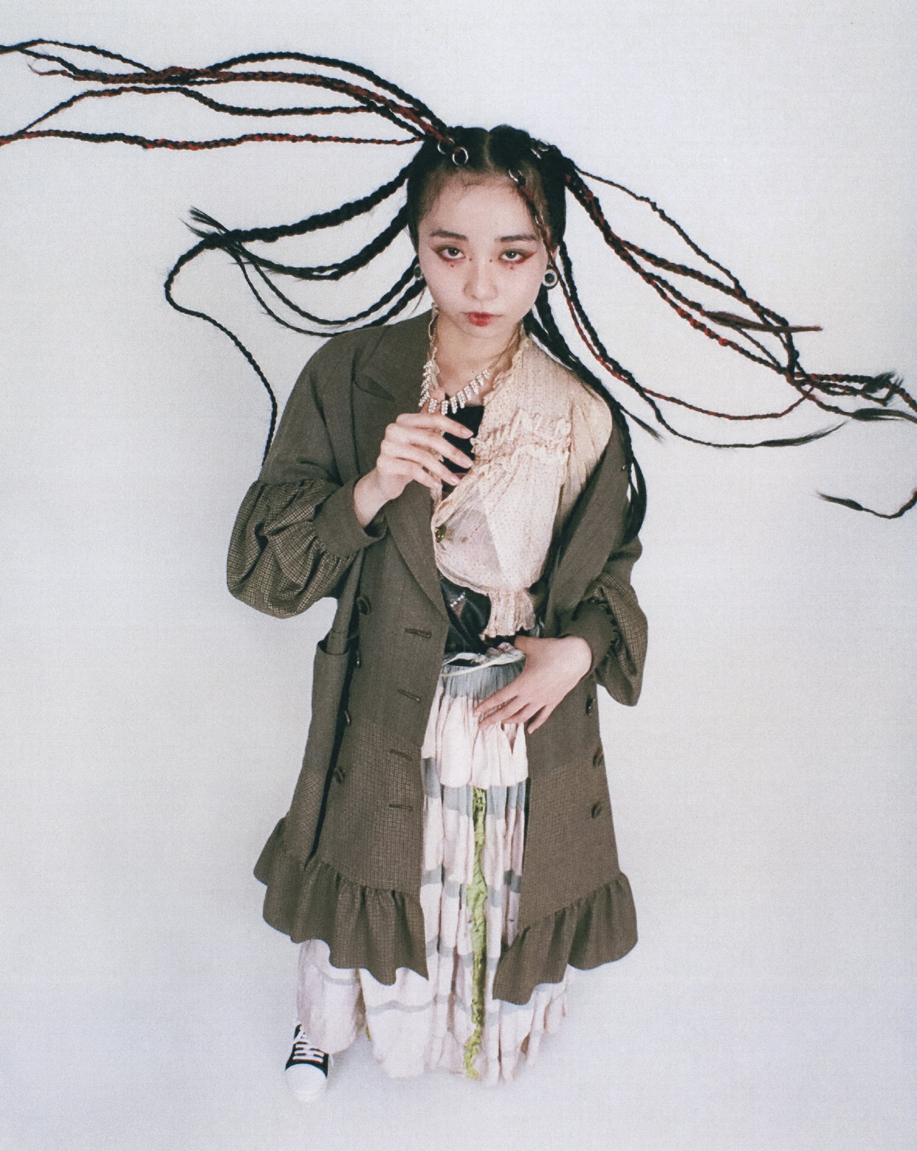 スーツワンピース BROWN