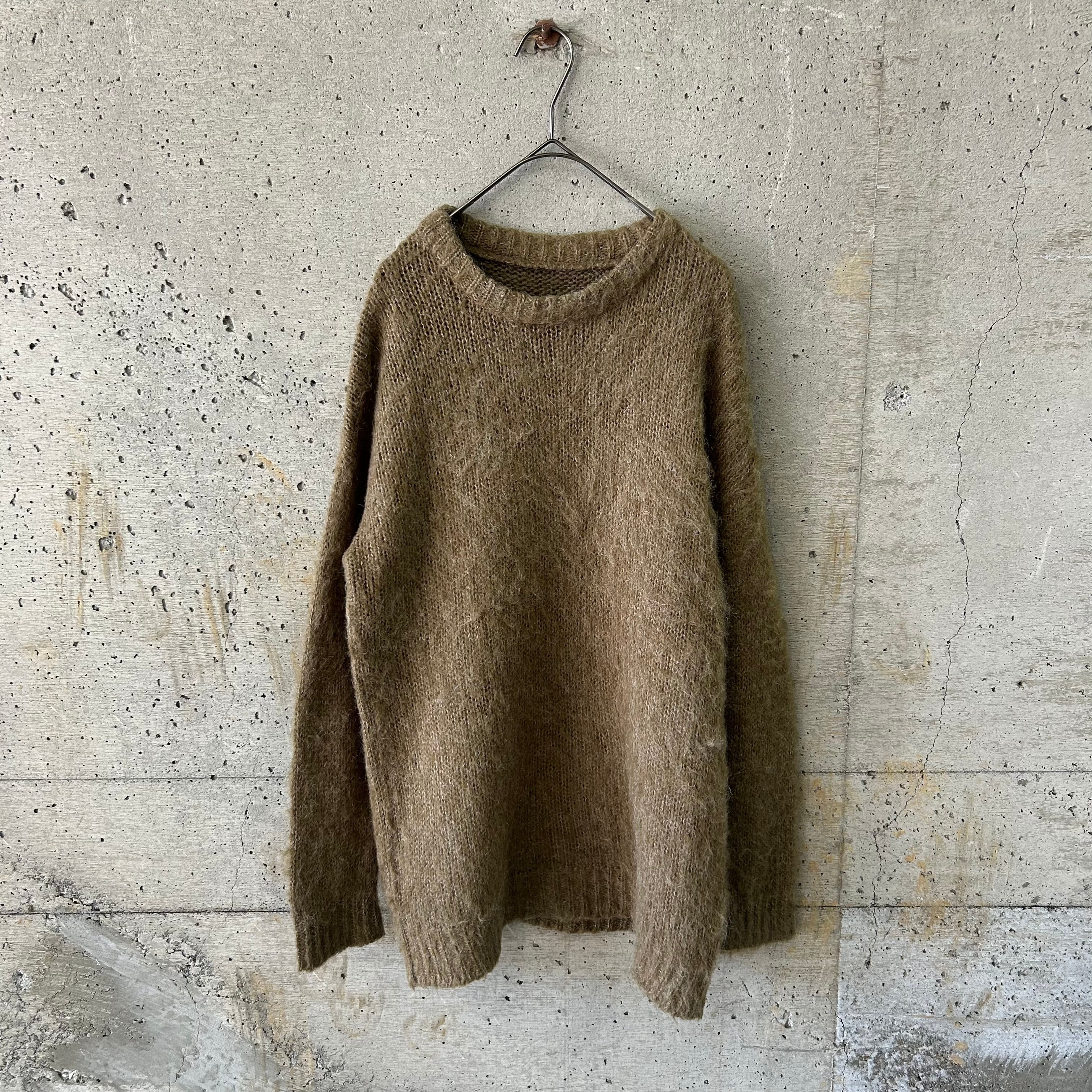 Khaki mohair knit
