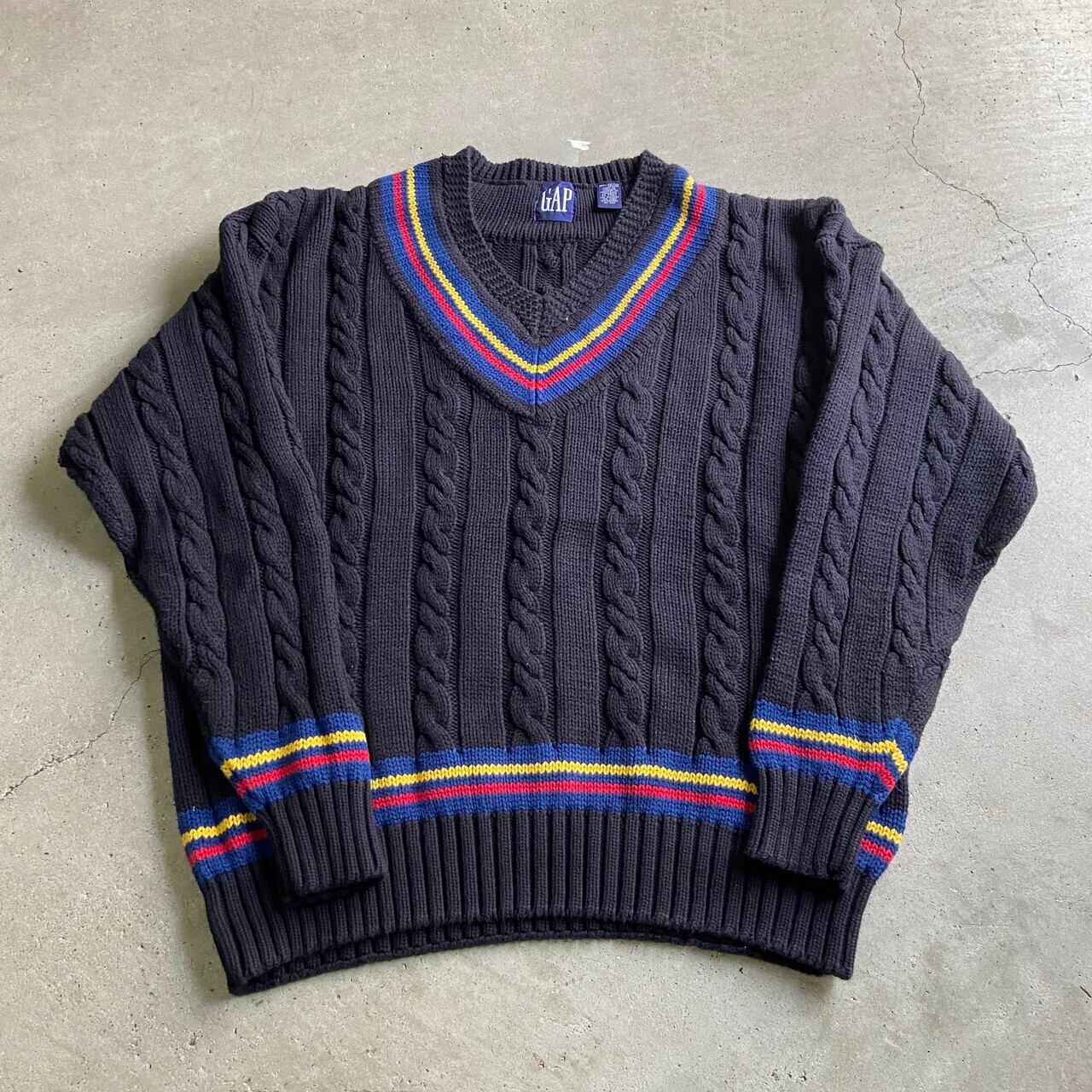 90s OLD GAP チルデンニットセーター ヴィンテージ