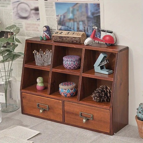 収納ボックス 木製 幅40cm 引き出し付 メイク収納 化粧品収納 小物収納 収納棚 おしゃれ 北欧