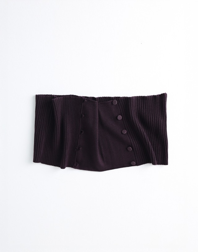 【ulikasanctus】BLACK) BUTTONED KNIT SCARF
