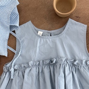 夏韓国風アシンメトリーベストワンピース