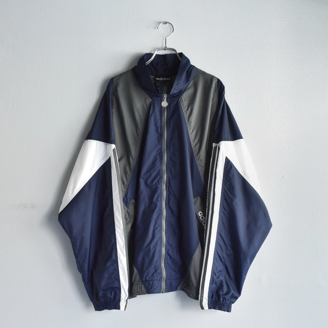 "adidas" 90's~ Hi-Neck Design Nylon Track Jacket