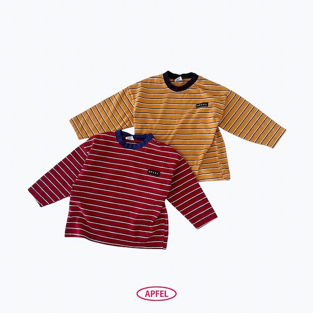 【取寄】apfel|classic stripe tee|クラシックストライプTシャツ|S-JM|kids&jr|26 autumn