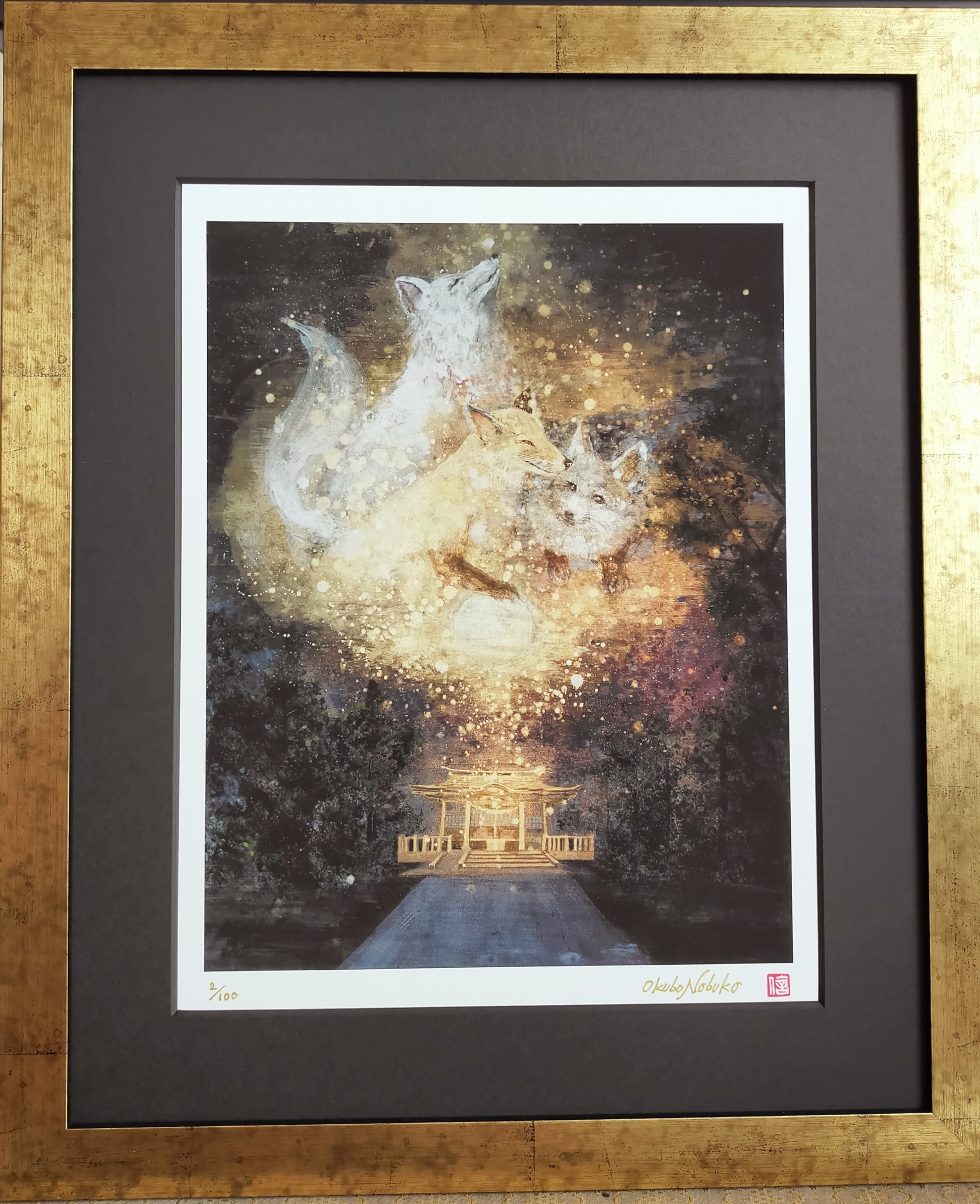 月光（原画） | 大久保信子の絵画ショップ（日本画・水彩画・パステル画）