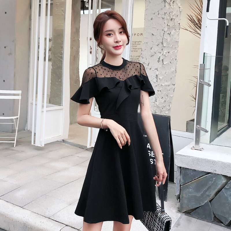 ドット水玉 透け感フリル袖パーティードレス ひざ丈 お呼ばれ ベージュ 黒 ブラック ミニ ひざ丈上 フレンチ袖 半袖 シースルー レース クラシカル ウエディング ワンピース ワンピ セクシー ドレス クール レトロ 結婚式 成人式 花嫁 二次会 フォーマル レディース ドット水玉 透け感フリル袖パーティードレス ひざ丈 お呼ばれ ベージュ 黒 ブラック ミニ ひざ丈上 フレンチ袖 半袖 シースルー レース クラシカル ウエディング ワンピース ワンピ セクシー ドレス クール レトロ 結婚式 成人式 花嫁 二次会 フォーマル レディース