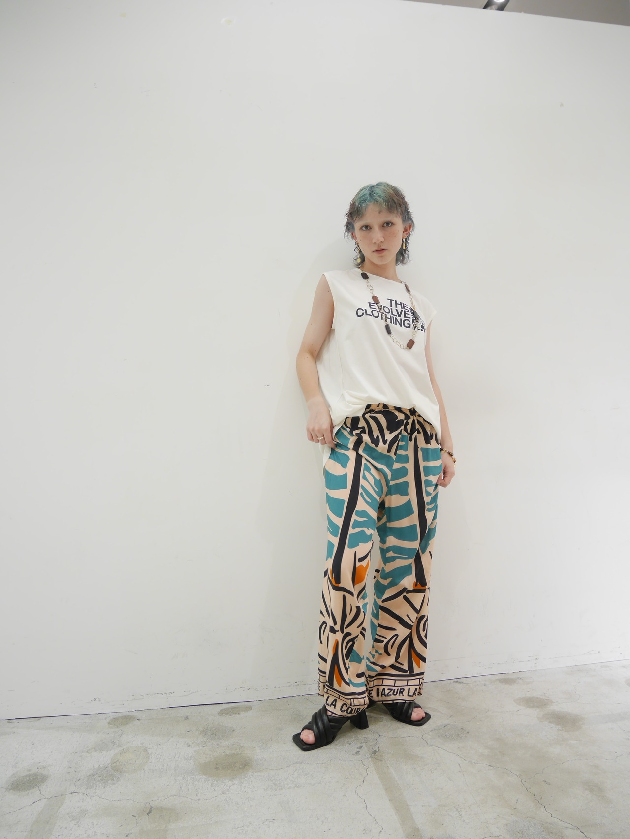 【Dazzle】COTED AZUR PRINT PANTS