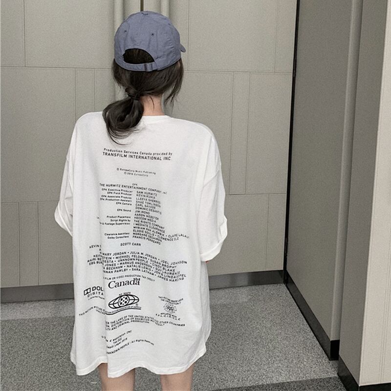 Tシャツ サマールーズプリントレッドトップス 夏物 ドラファッションホール50544651349
