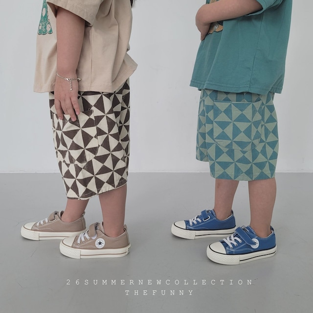 【取寄】thefunny｜triangle pants｜トライアングルパンツ｜XS-JM｜kids&jr｜26 summer