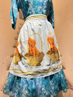 50's vintage puppy apron