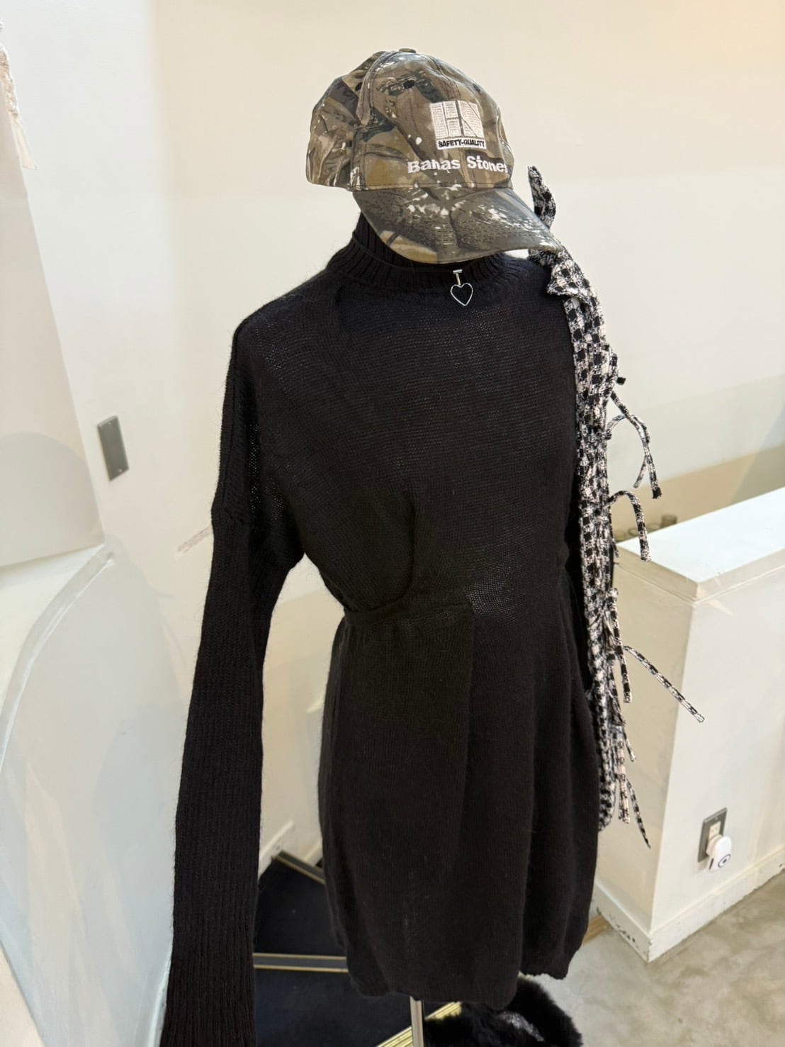 Knit turtleneck dress