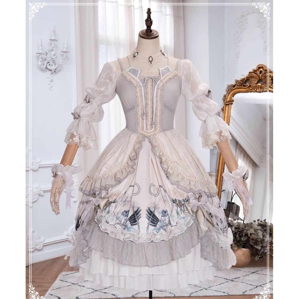 アンティーク　ヴィクトリアン　ドレス　セットアップ クラシックヴィクトリアンドレスセットアップ：ワンピース | Maiden's Rêve