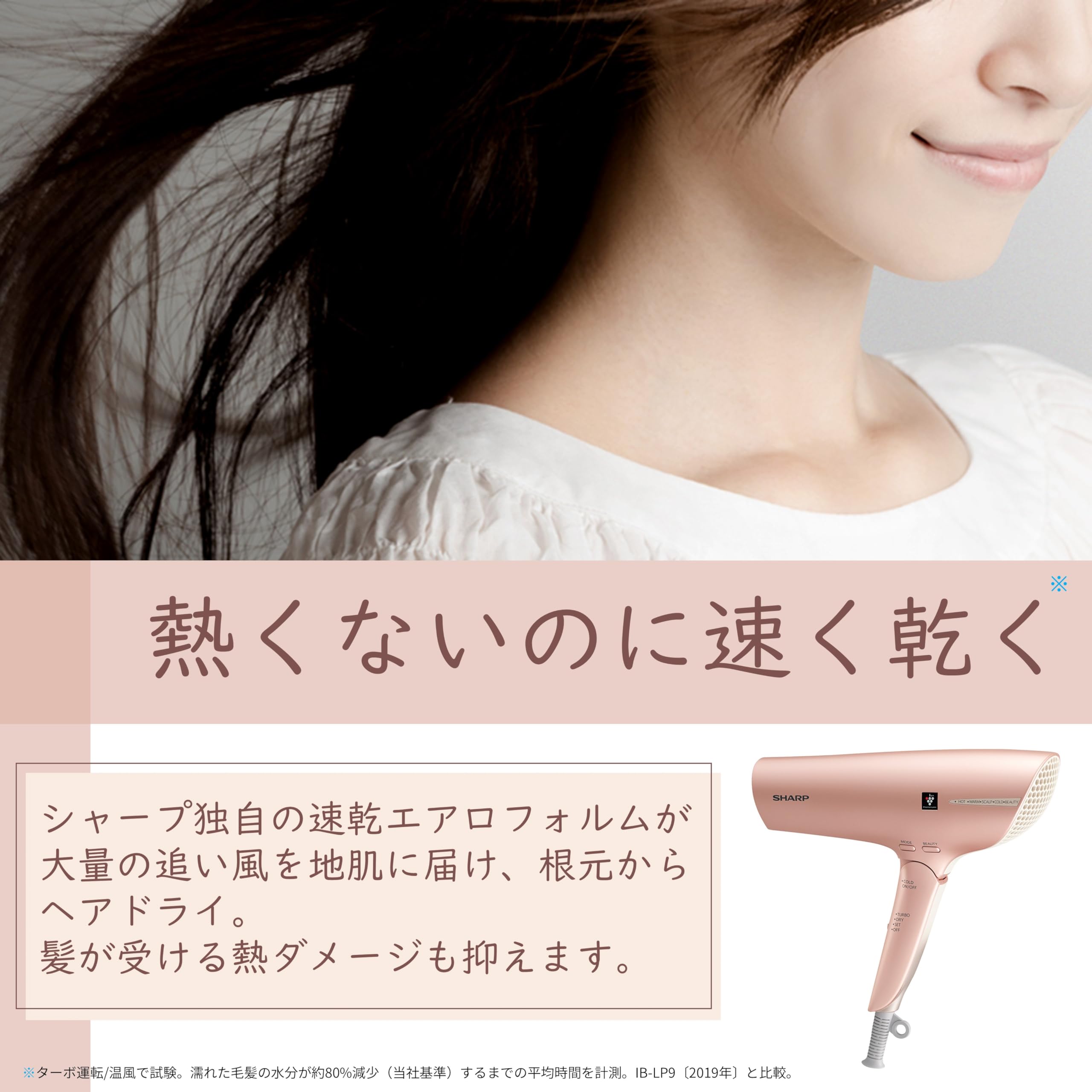シャープ ドライヤー プラズマクラスター ビューティー IB-NP9-P