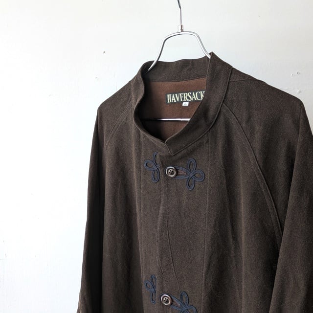 HAVERSACK コットンフランネルスタンドカラージャケット Mud-dyed