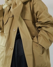i’m here - Haoli Military Jacket :Beige |フードストールドッキング/2WAY/ウェザークロス 入荷予定:2026.01.17(各色 M 1点)