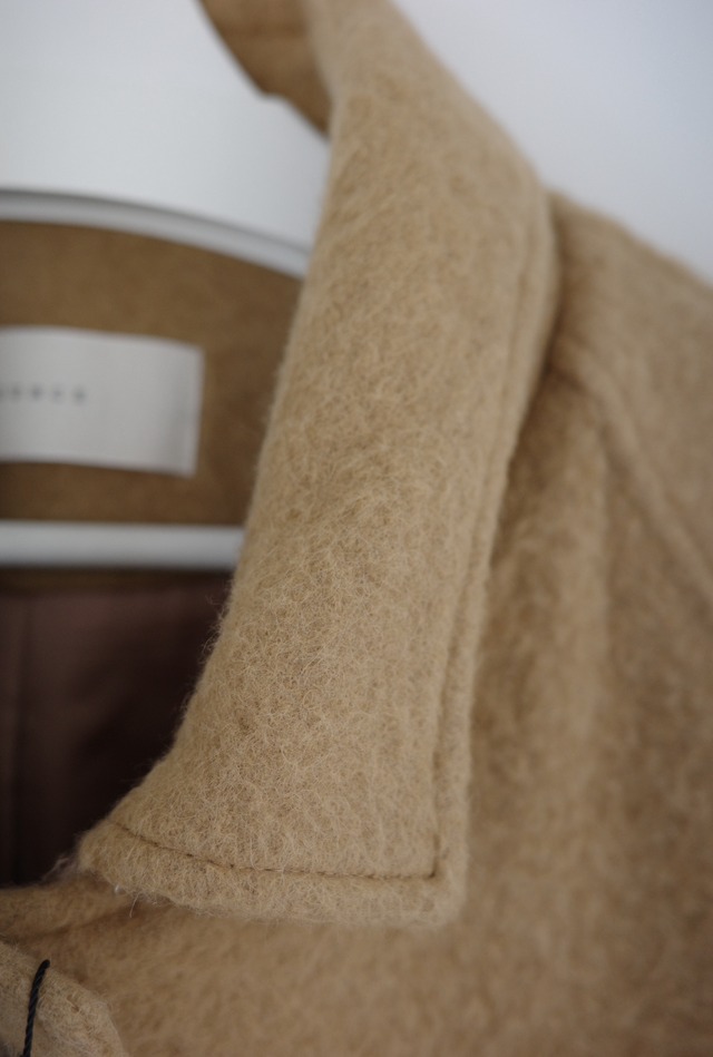 (予約) ounce / Baby alpaca carol half coat 2color